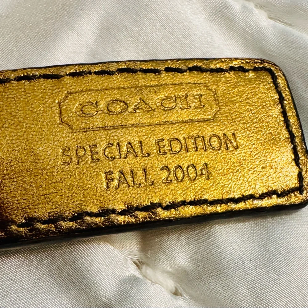 Coach Legacy 2004 Special Edition Bag with Metallic Gold and Brown Signature - Picture 11 of 14
